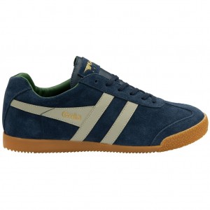Gola Classics Harrier Suede Sneakers Tmavě Blankyt Šedé CZ | GNJW-08156