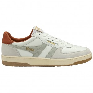 Gola Classics Hawk Sneakers Bílé Oranžové CZ | ZXJP-80693
