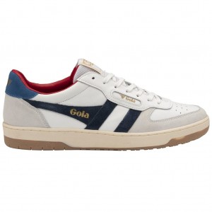 Gola Classics Hawk Sneakers Bílé Tmavě Blankyt Blankyt CZ | MEAV-18450