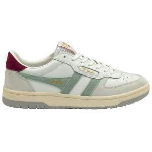 Gola Classics Hawk Sneakers Bílé Zelene Světle Šedé CZ | EOJP-84370