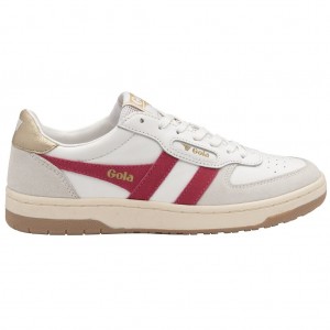 Gola Classics Hawk Sneakers Bílé Zlaté CZ | HJMC-73810