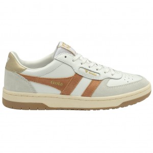 Gola Classics Hawk Sneakers Bílé Zlaté CZ | IEWA-58904