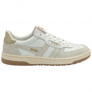Gola Classics Hawk Sneakers Bílé Zlaté CZ | UOGL-72906