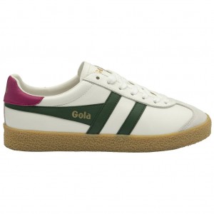 Gola Classics Medallist Leather Sneakers Bílé Fuchsie CZ | TXJA-67521