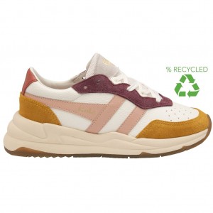 Gola Classics Saturn Quadrant Sneakers Bílé Růžové Oranžové CZ | LTKF-82679