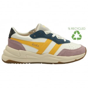 Gola Classics Saturn Quadrant Sneakers Bílé Růžové CZ | XPAI-24316