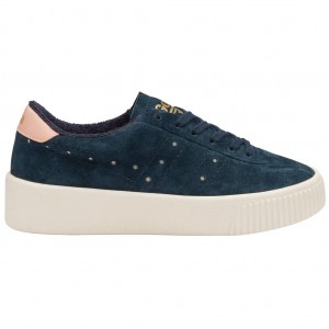 Gola Classics Super Court Suede Sneakers Tmavě Blankyt Růžové CZ | RGNZ-74652