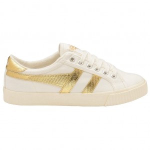 Gola Classics Tennis Mark Cox Sneakers Bílé Zlaté CZ | KPUA-07152