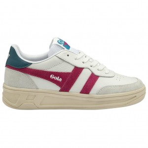 Gola Classics Topspin Sneakers Bílé Fuchsie CZ | KFWQ-75203