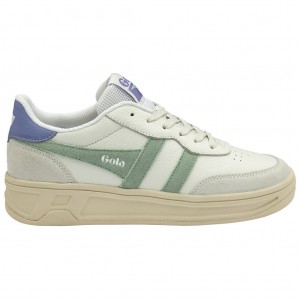 Gola Classics Topspin Sneakers Bílé Zelene Levandule CZ | MCQO-71356