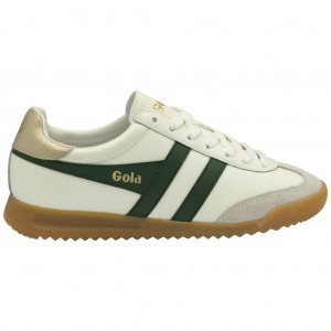 Gola Classics Torpedo Leather Sneakers Bílé Zlaté CZ | HXTZ-84251