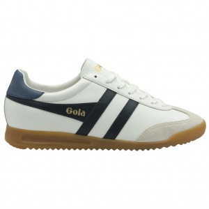 Gola Classics Torpedo Leather Sneakers Bílé Tmavě Blankyt CZ | KGDC-65170