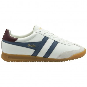 Gola Classics Torpedo Leather Sneakers Bílé Vínové CZ | FGYO-01742