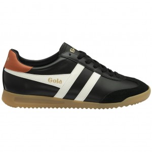 Gola Classics Torpedo Leather Sneakers Černé Bílé Oranžové CZ | KYJC-97842