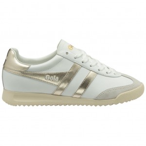 Gola Classics Torpedo Mirror Sneakers Bílé Zlaté Bílé CZ | SWFU-81370
