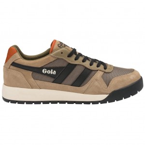 Gola Classics Trek Low Sneakers Černé Oranžové CZ | LXQO-63415
