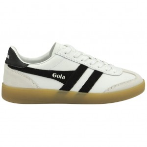 Gola Classics Viper Leather Sneakers Bílé Černé CZ | FCUZ-93574
