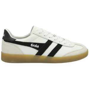 Gola Classics Viper Leather Sneakers Bílé Černé CZ | CHML-03167