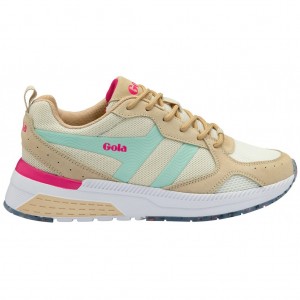 Gola Performance Navis Sneakers Bílé Blankyt Růžové CZ | RQSN-03981