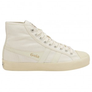 Gola Vegan Classics Coaster High Sneakers Bílé Bílé CZ | CAMS-25389