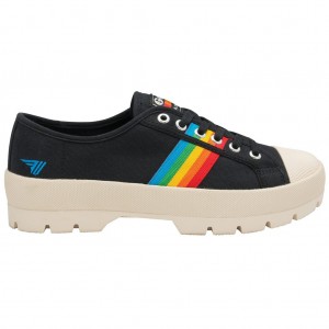 Gola Vegan Classics Coaster Peak Rainbow Shoes Černé CZ | SREH-98142