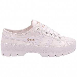 Gola Vegan Classics Coaster Peak Sneakers Bílé Bílé CZ | SDTF-37214