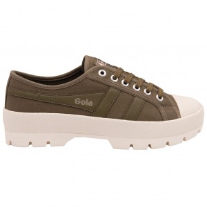 Gola Vegan Classics Coaster Peak Sneakers Hnědožlutý Hnědožlutý Bílé CZ | FAJB-48139