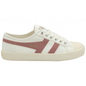 Gola Vegan Classics Coaster Shoes Bílé Koralove Růžové CZ | VPLO-69538