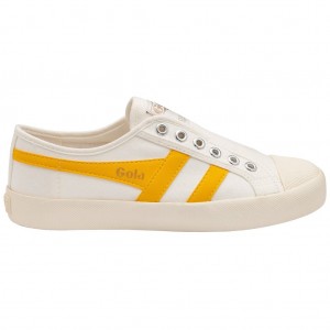 Gola Vegan Classics Coaster Slip Shoes Bílé CZ | ETNL-64173
