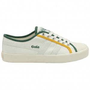 Gola Vegan Classics Coaster Smash Shoes Bílé Tmavě Zelene CZ | FBQU-07842