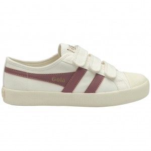 Gola Vegan Classics Coaster Strap Sneakers Bílé Růžové CZ | DIVR-47023