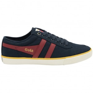 Gola Vegan Classics Comet Plimsoll Sneakers Tmavě Blankyt Tmavě Červené CZ | FQEU-82130