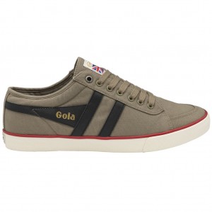 Gola Vegan Classics Comet Plimsoll Sneakers Černé Tmavě Červené CZ | AOZH-58912