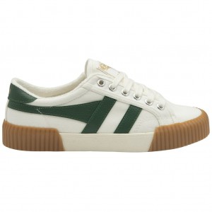 Gola Vegan Classics Rally Plimsoll Sneakers Bílé Zelene CZ | YCMA-81694