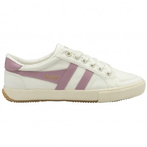 Gola Vegan Classics Stratus Plimsoll Sneakers Bílé CZ | SVER-37481