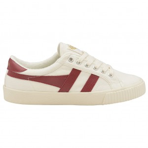 Gola Vegan Classics Tennis Mark Cox Sneakers Bílé Tmavě Červené CZ | JGXC-30847