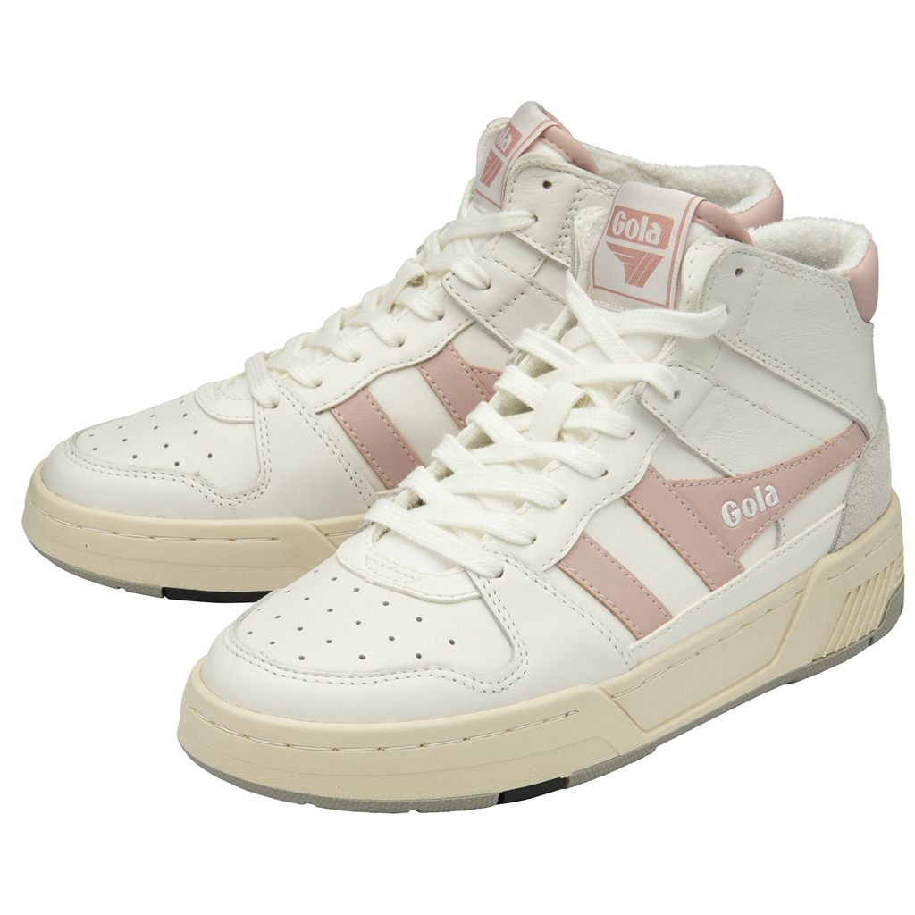 Gola Classics Allcourt High Sneakers Bílé Růžové CZ | MQWV-17409