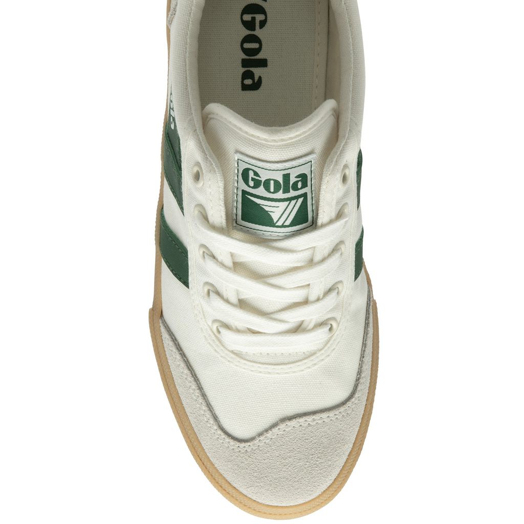 Gola Classics Badminton Plimsoll Sneakers Bílé Zelene CZ | NKWG-63401
