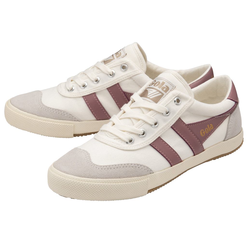 Gola Classics Badminton Plimsoll Sneakers Bílé Růžové CZ | KBJX-80523