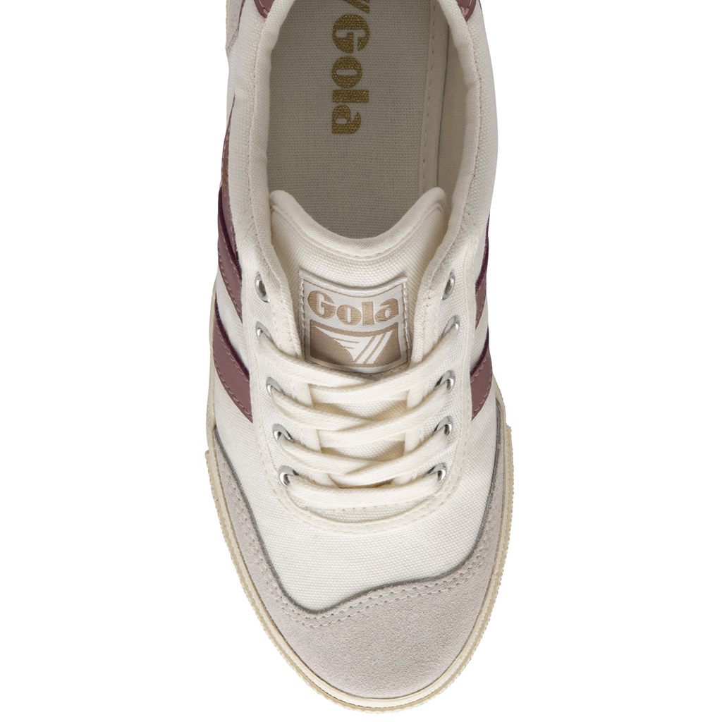 Gola Classics Badminton Plimsoll Sneakers Bílé Růžové CZ | KBJX-80523