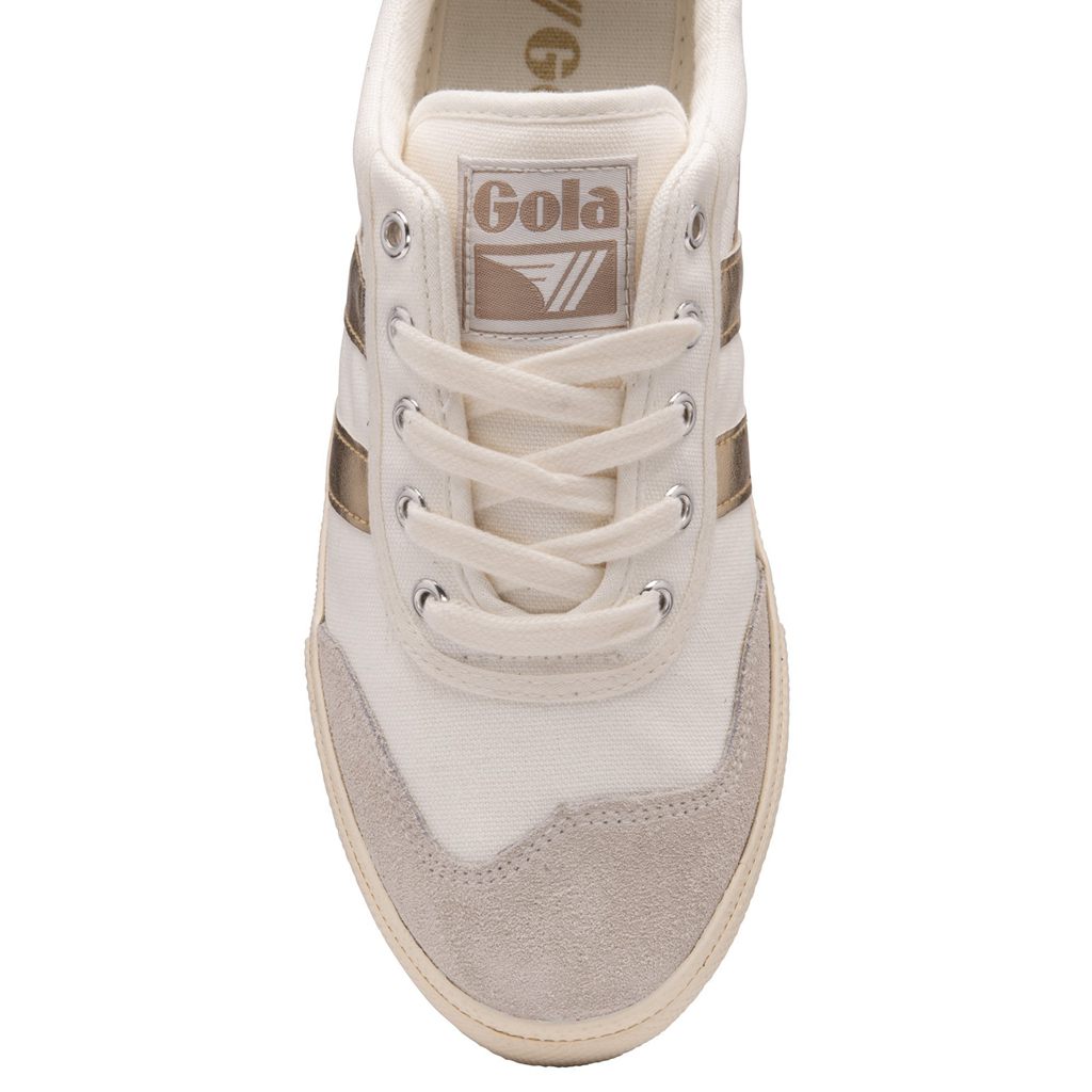Gola Classics Badminton Sneakers Bílé Zlaté CZ | FSIU-32870