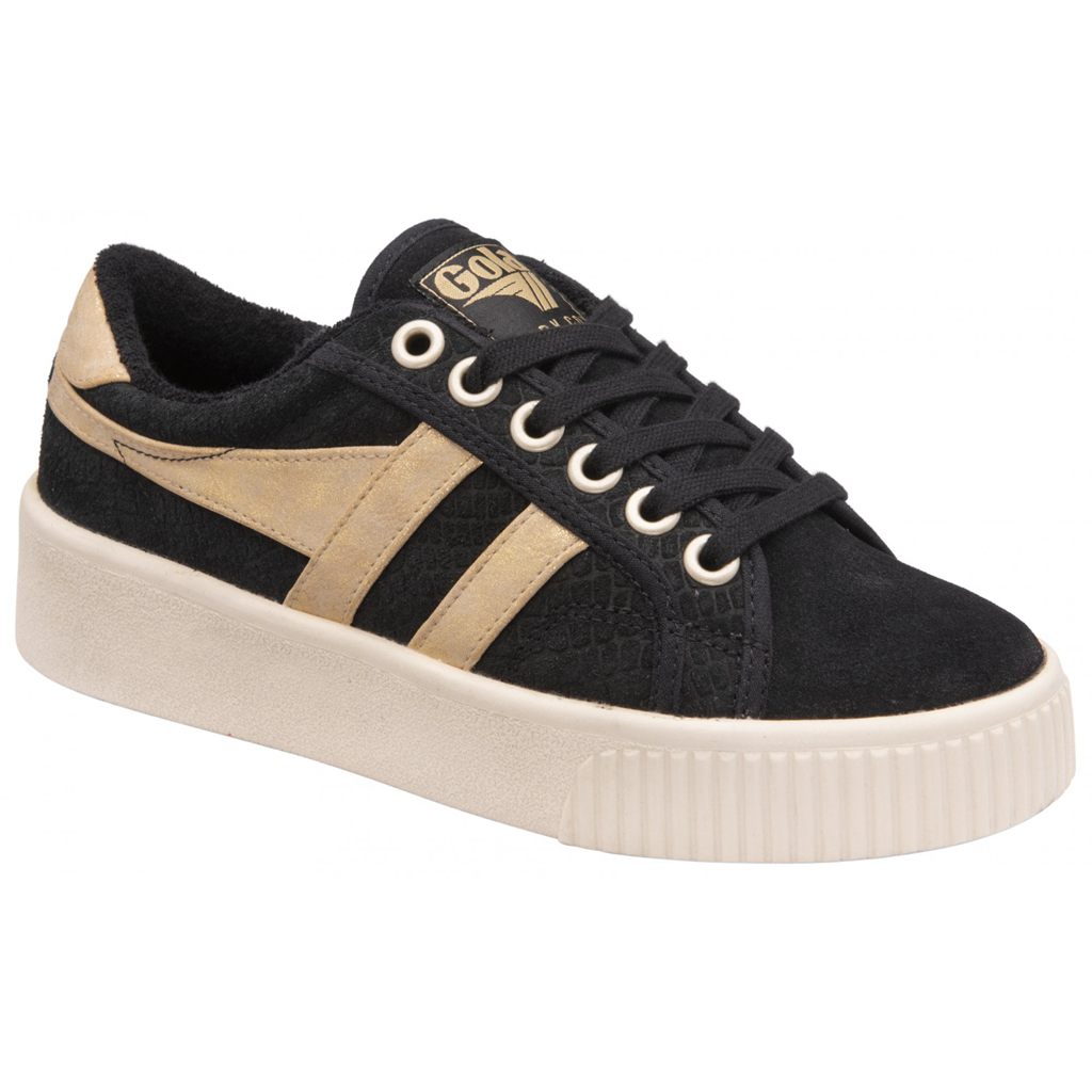 Gola Classics Baseline Mark Cox Mirror Shoes Černé Zlaté CZ | KCLH-35806