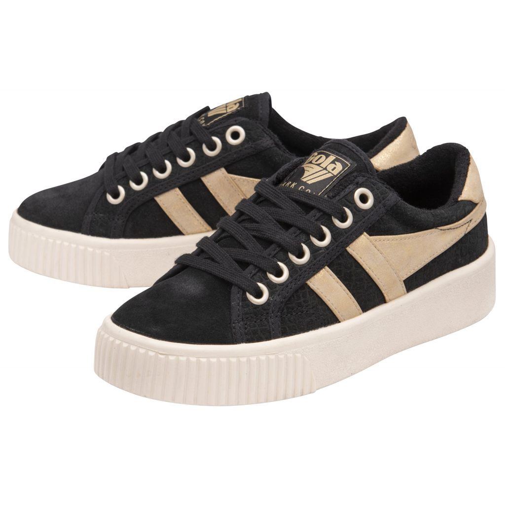 Gola Classics Baseline Mark Cox Mirror Shoes Černé Zlaté CZ | KCLH-35806