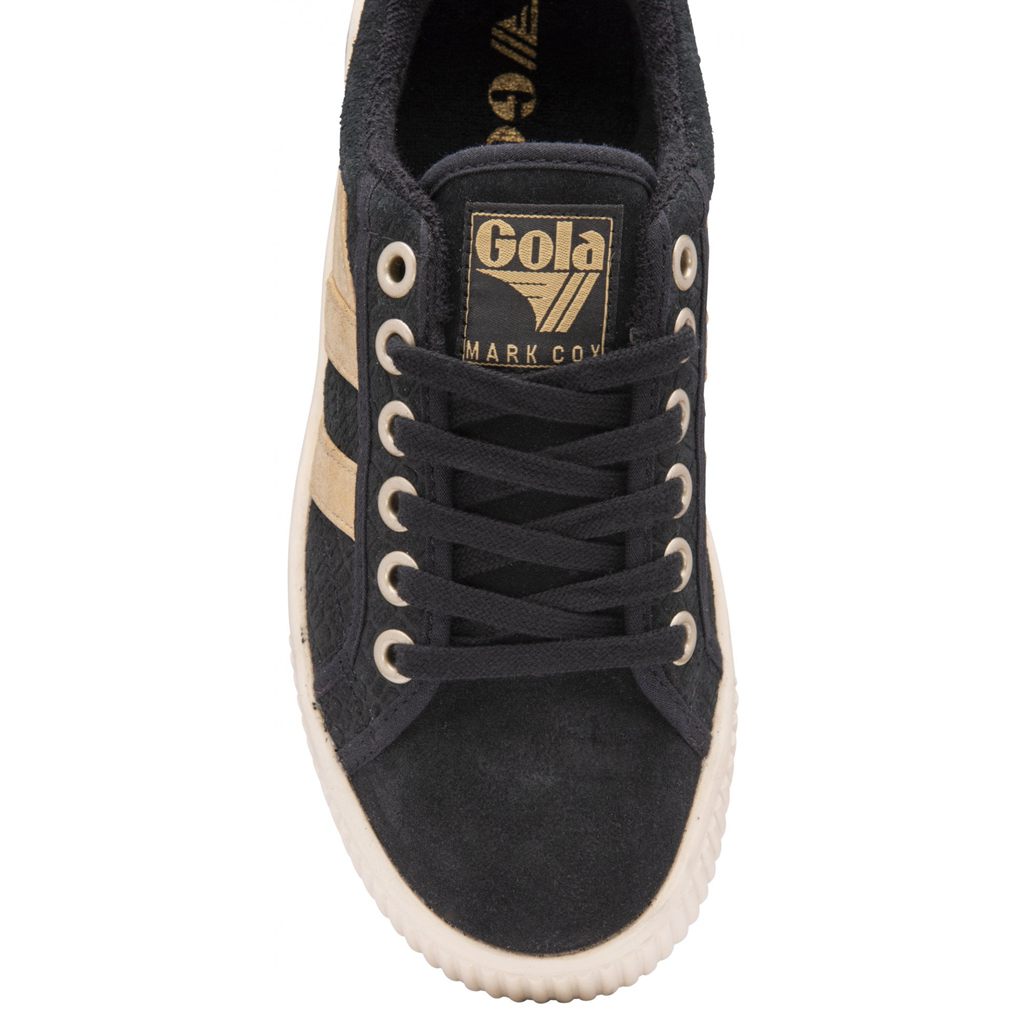Gola Classics Baseline Mark Cox Mirror Shoes Černé Zlaté CZ | KCLH-35806