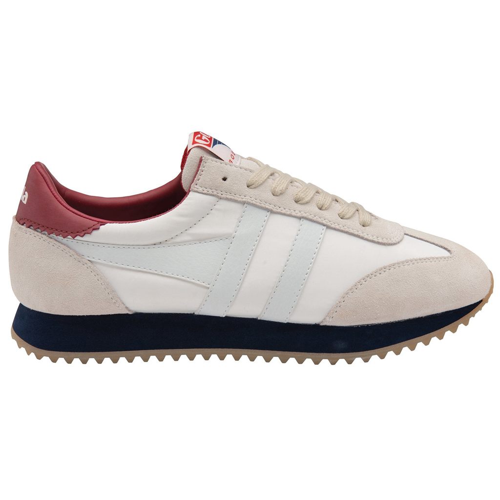 Gola Classics Boston '78 Sneakers Bílé Tmavě Blankyt Tmavě Červené CZ | DOSZ-96841