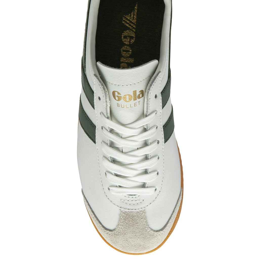 Gola Classics Bullet Leather Sneakers Bílé CZ | ECUW-53679