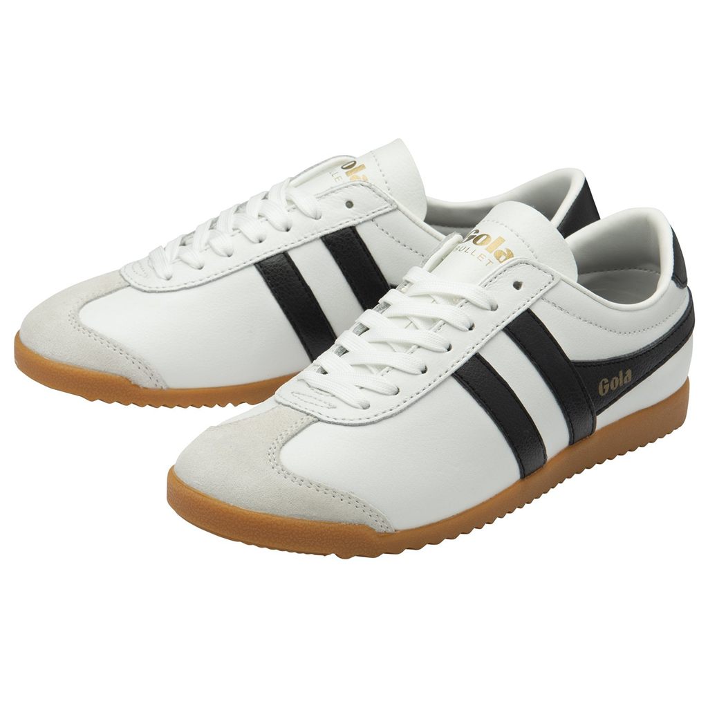 Gola Classics Bullet Leather Sneakers Bílé Černé CZ | TSCB-43587