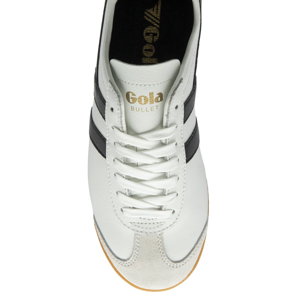 Gola Classics Bullet Leather Sneakers Bílé Černé CZ | TSCB-43587