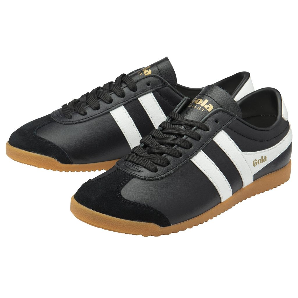 Gola Classics Bullet Leather Sneakers Černé Bílé CZ | FYCZ-83267