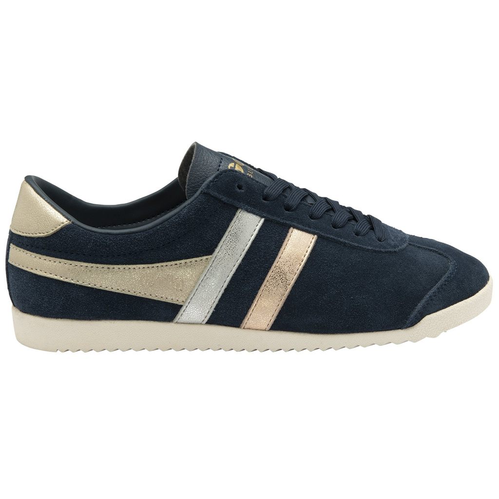 Gola Classics Bullet Mirror Trident Sneakers Tmavě Blankyt Stříbrné Zlaté CZ | LYDM-90734